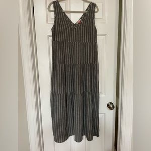 Marine Layer Corine maxi dress in black and white stripe